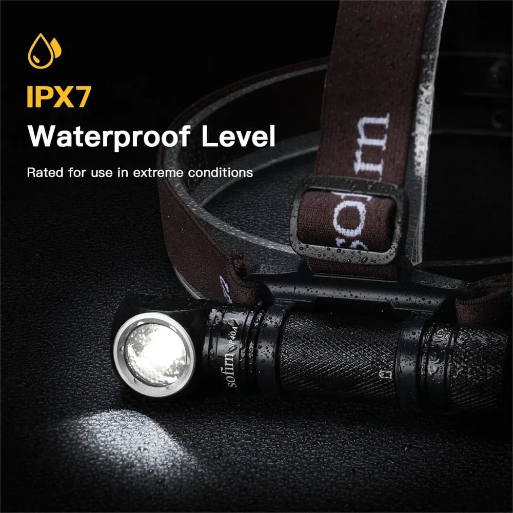 Lampe frontale Sofirn SP40A 1200lm rechargeable USB-C avec aimant pour pêche et camping