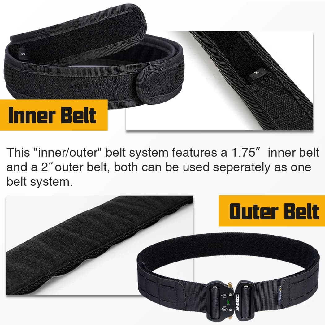 Ceinture tactique IDOGEAR 2 pouces boucle métal rapide Molle laser pêche chasse ceinture homme