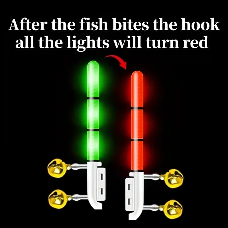 Indicateur de touche flotteur rouge et clochette pour cannes rock fishing longue distance
