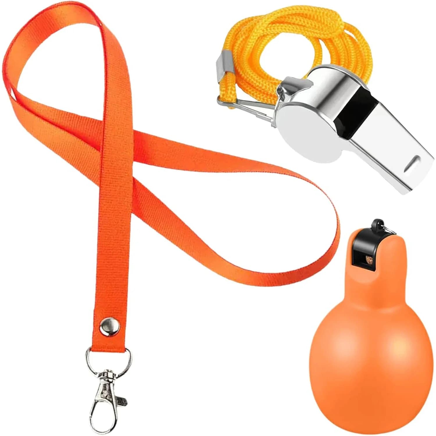 Sifflet métal professionnel avec corde - Sifflet arbitre portable résistant pour pêcheurs