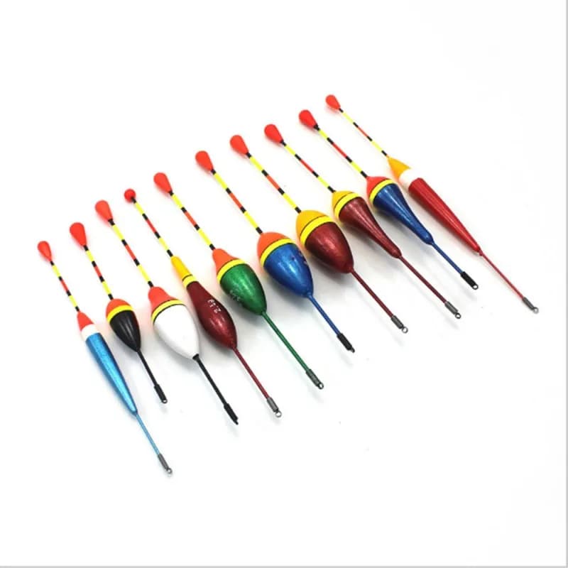 Lot de flotteurs de pêche lumineux et bavettes, tailles et couleurs assorties pour une pêche précise