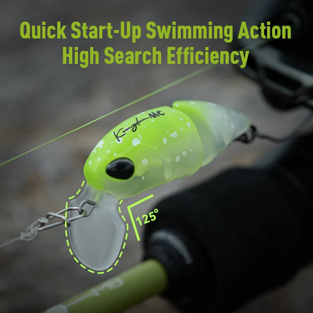 Leurre flottant S-shaped Kingdom Micro Minnow 2.3g 37mm pour la pêche de la truite et du black bass