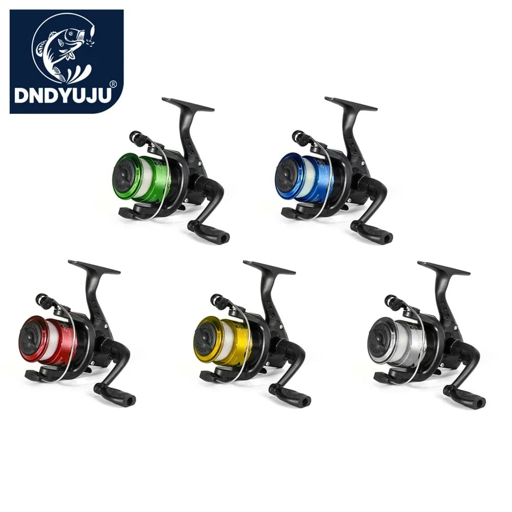 Moulinet spinning DNDYUJU 5.2:1 avec ligne et leurre - Roue plastique pour pêche au lancer