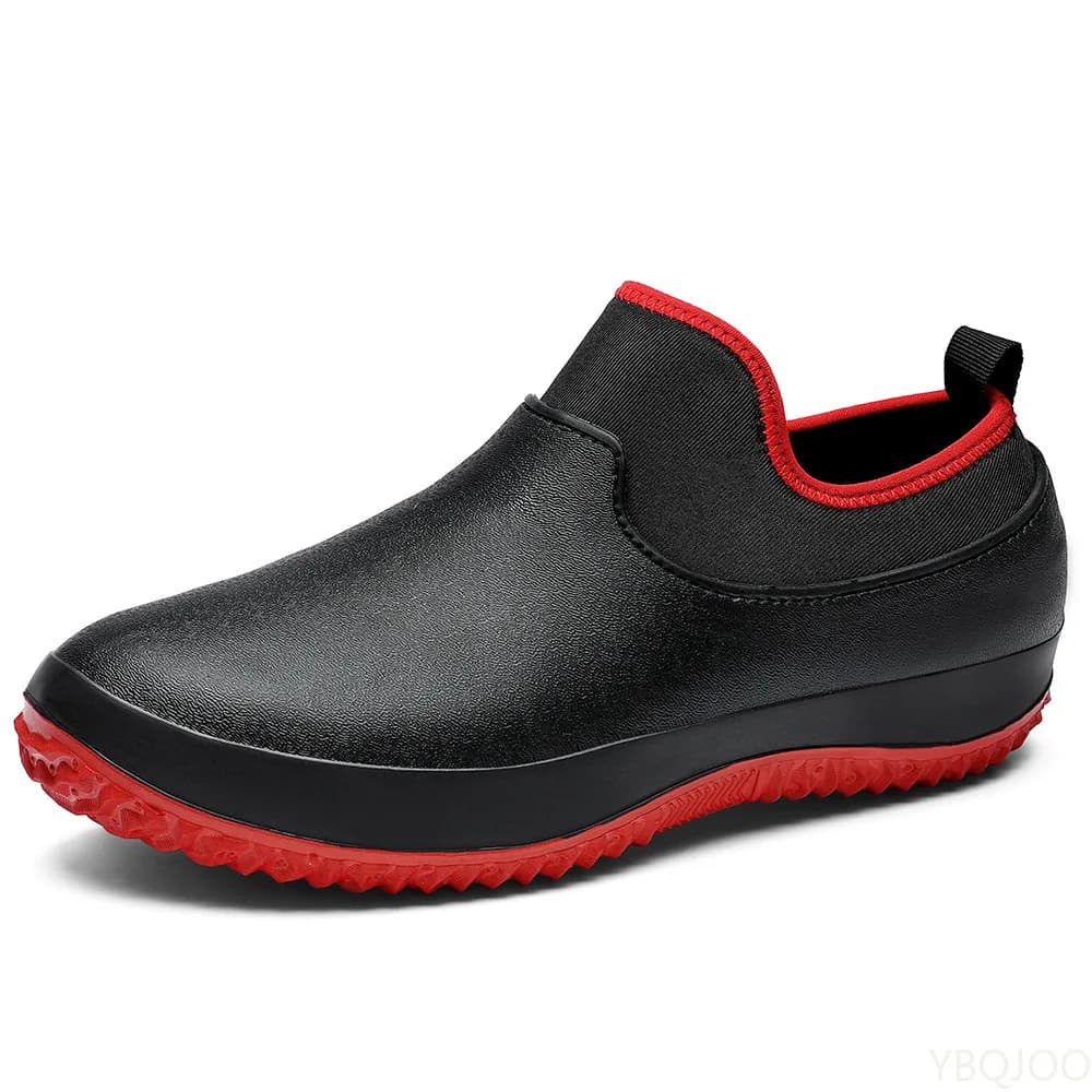 Bottes de pêche courtes homme caoutchouc imperméables confort antidérapantes travail chef pluie extérieur