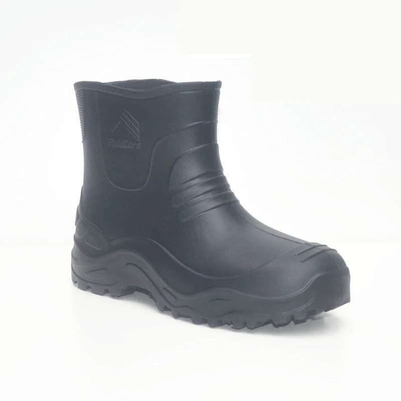 Bottes de pêche homme EVA légères noires - Bottes lavables imperméables confortables