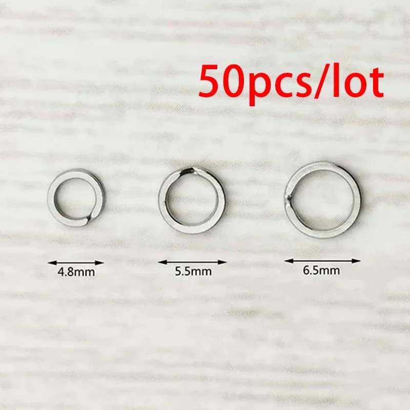 50 émerillons doubles clips acier inox - Connecteurs rapides pour hameçons pêche carpe - Accessoires