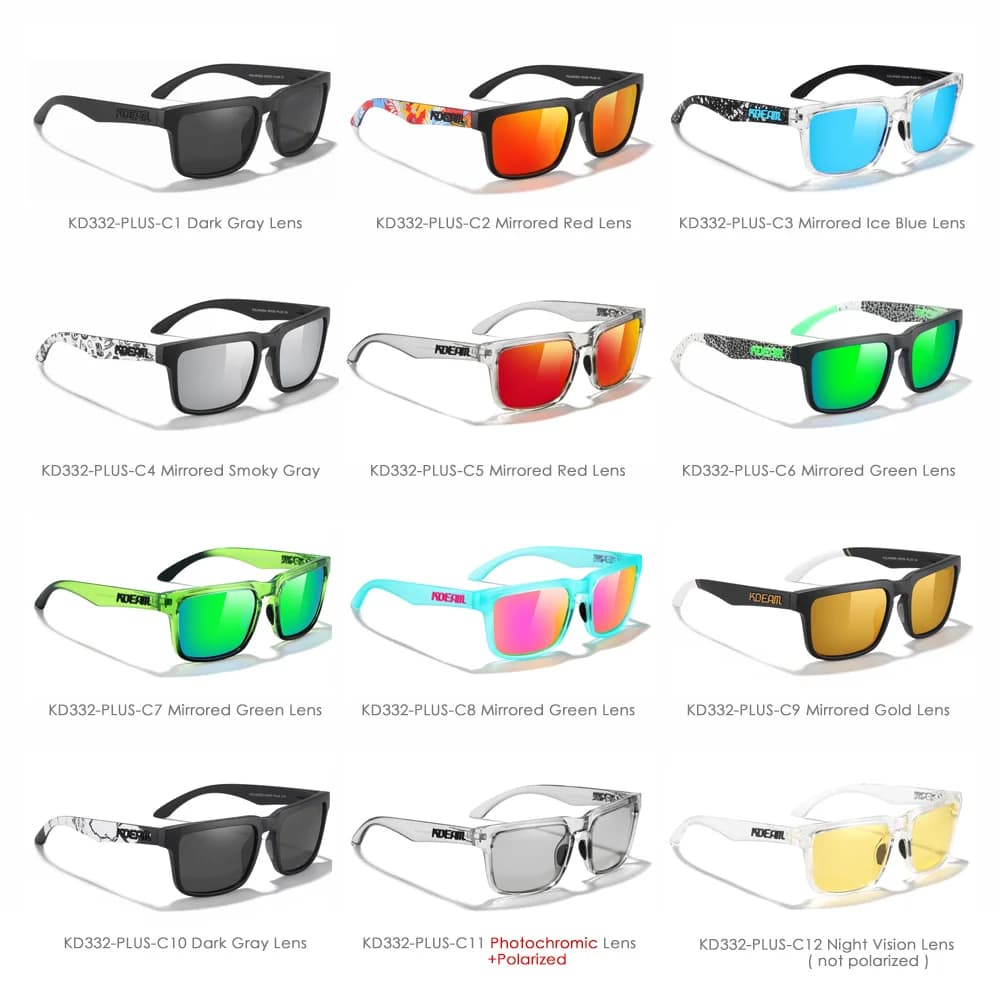 Lunettes de soleil polarisées photochromiques vision nocturne surdimensionnées pour hommes - Largeur 154mm