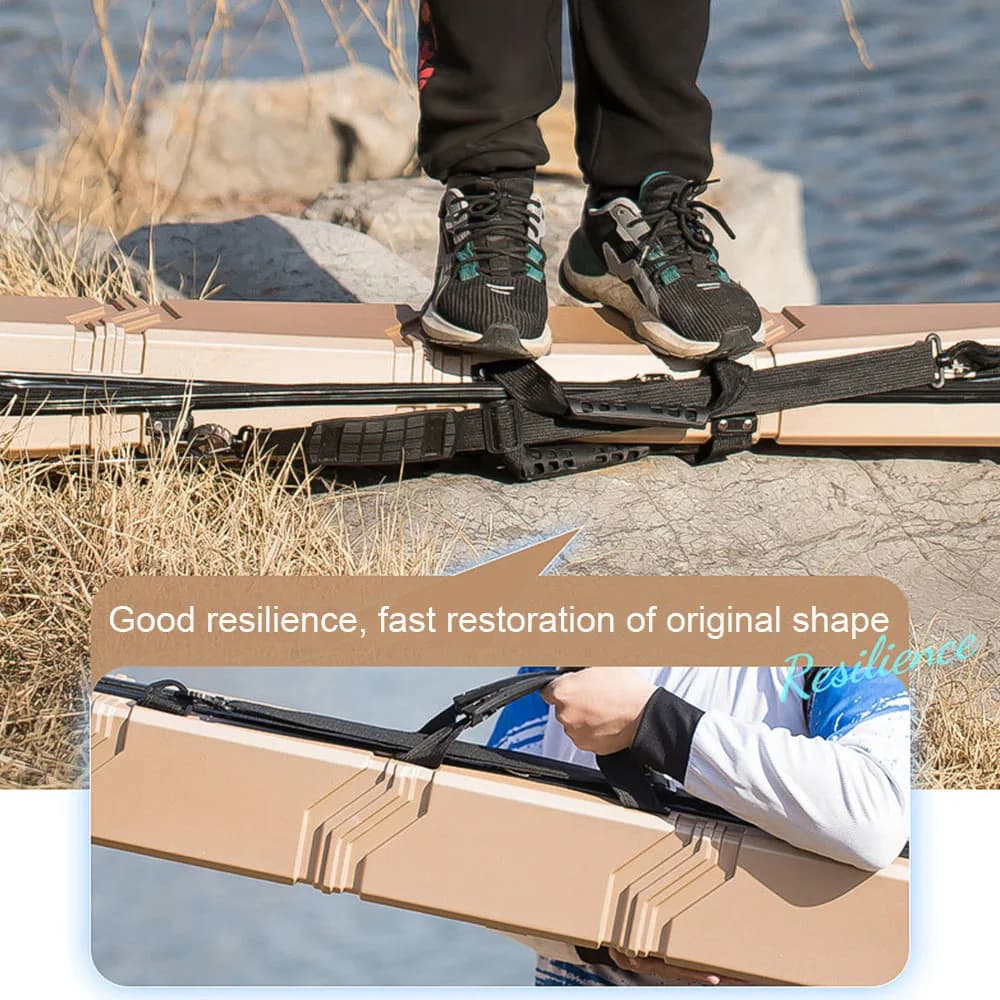 Coffre rigide ABS pêche 130cm étanche - Sac cannes portable résistant - Protection matériel épaissie