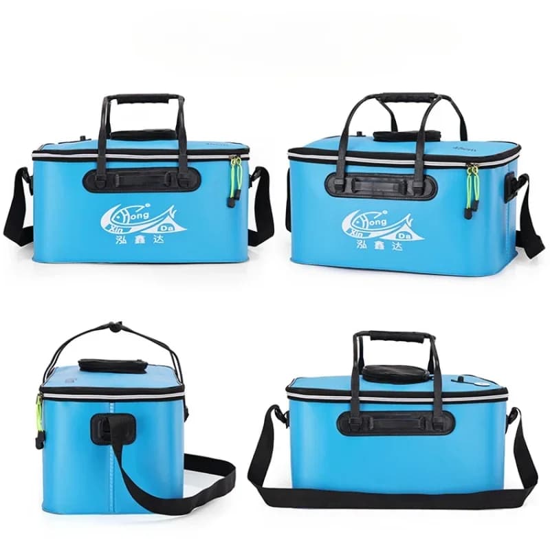 Bac à poissons vivants pliable sans pompe à oxygène - Réservoir EVA portable pour pêche en extérieur