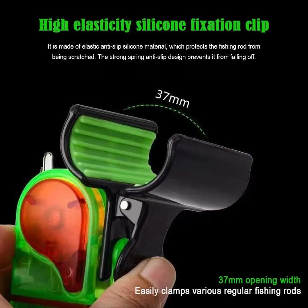 Alarme électronique morsure poisson avec LED - Clip pour canne à pêche et alerte sonore