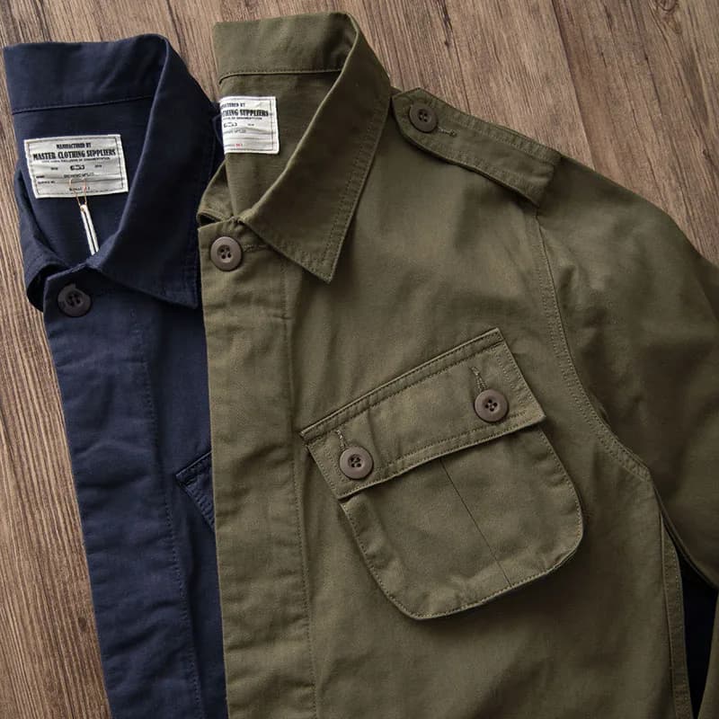 Veste vintage américaine TCU multi-poches - 100% coton pêche printemps automne - Workwear chasse