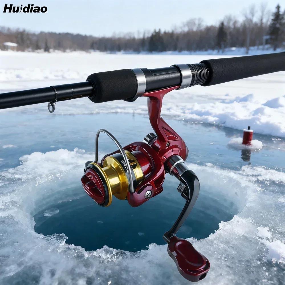 Huidiao 149g Ultralight Spinning Reel 1000 Series 4.8:1 Ice Fishing Reel Metal S