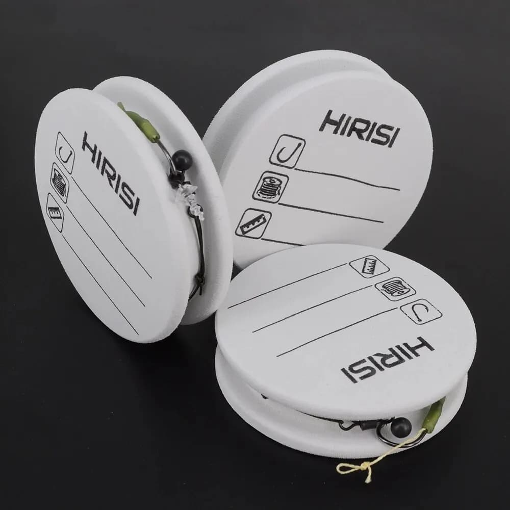 Hirisi 10pcs EVA Foam Spools Carp Fishing Rig Winders Line Leader Wire Board Win