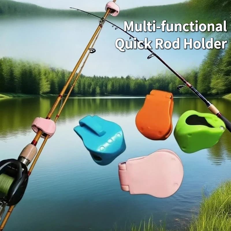 Lot pinces anti-dérapantes pour canne à pêche - Support multifonction organisation accessoires
