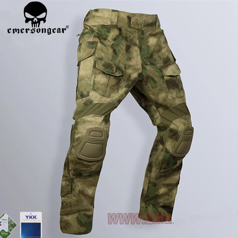Pantalon combat EMERSON G3 avec protections pêche airsoft tactique camouflage AT-ACS FG