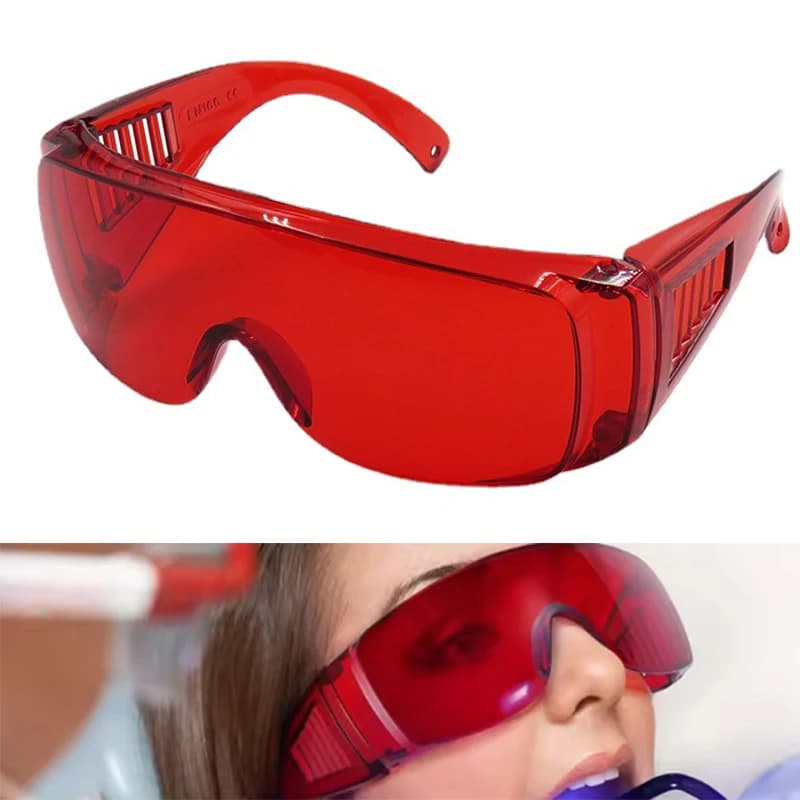 Lunettes de laboratoire dentaire étanches - Éclairage UV multicolore pour blanchiment des dents - Randonnée