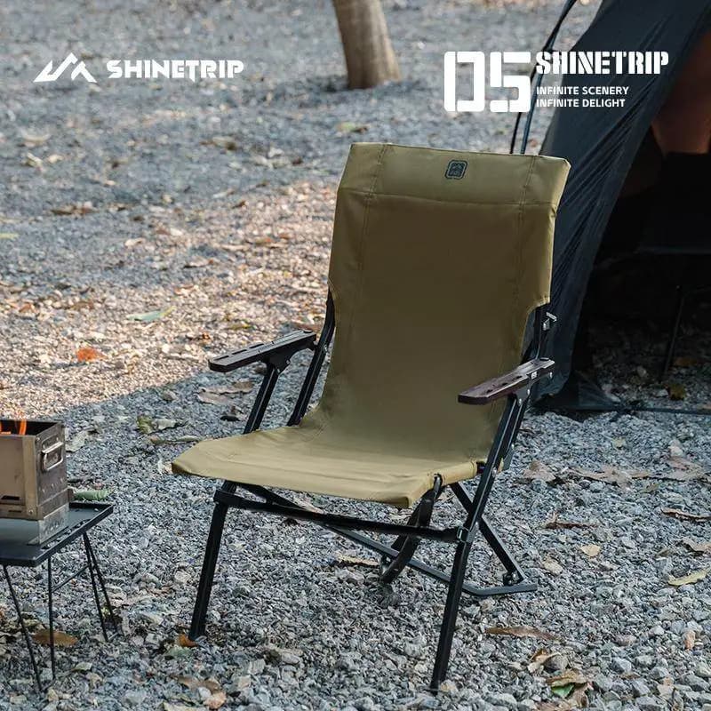 Fauteuil pliant ShineTrip en tissu Oxford et cadre aluminium pour pêche et camping confortable