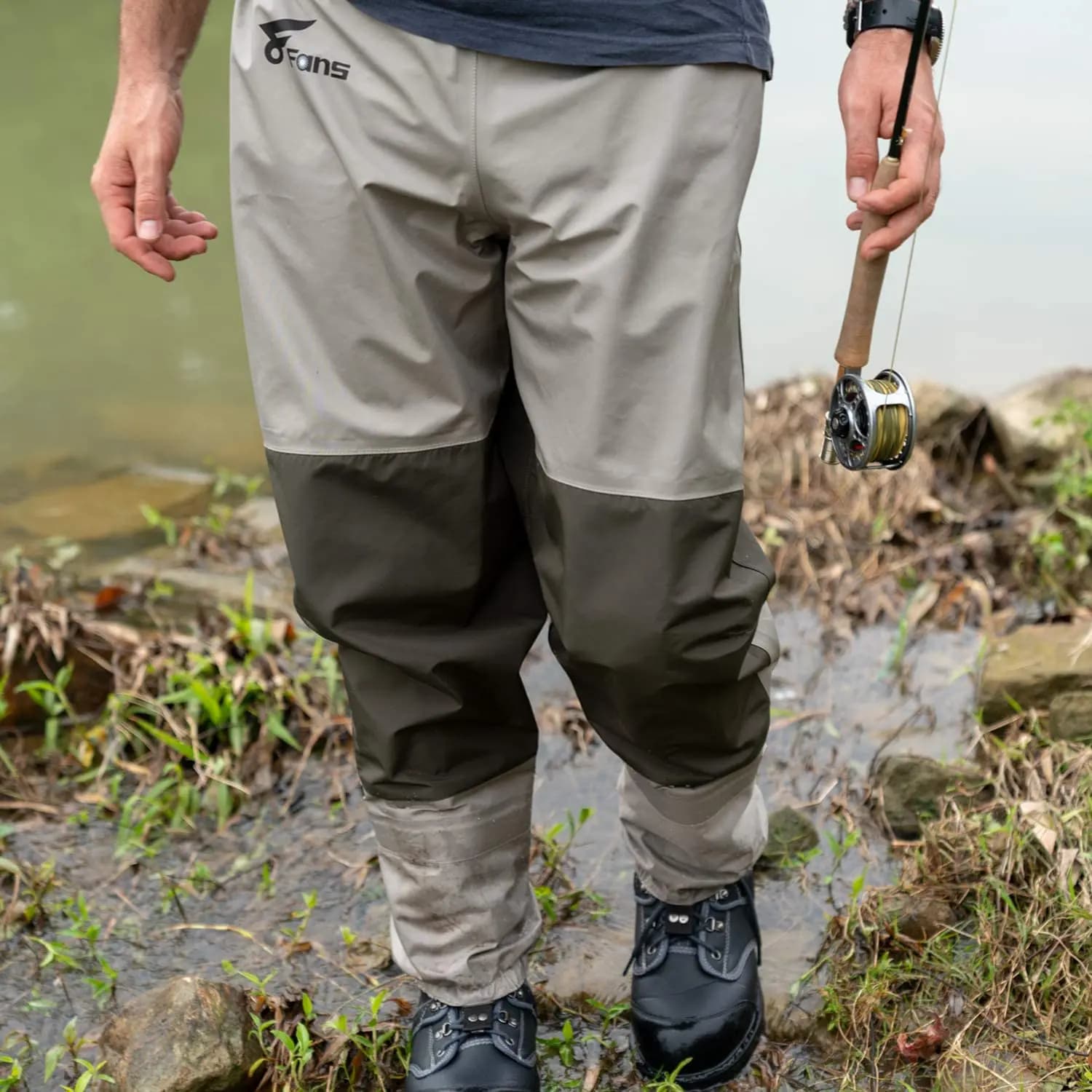 Waders hanche hommes femmes 3 plis durables respirants imperméables pieds chaussettes isolés pêche kayak