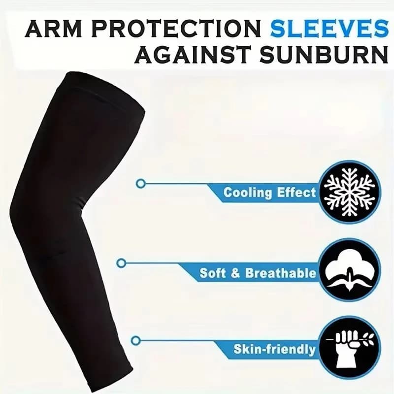 Manchons protection UV bras pêche sports extérieurs conduite aventures respirants paire 1/3