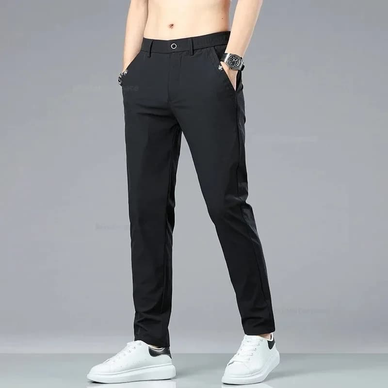Pantalon slim été 2024 style coréen - Léger respirant pour pêche estivale élégante et confortable