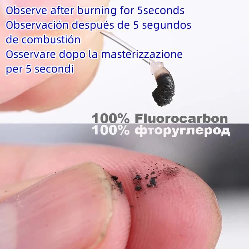 Ligne fluorocarbone pure 100M 100% carbone pour pêche à la mouche et leader carpe