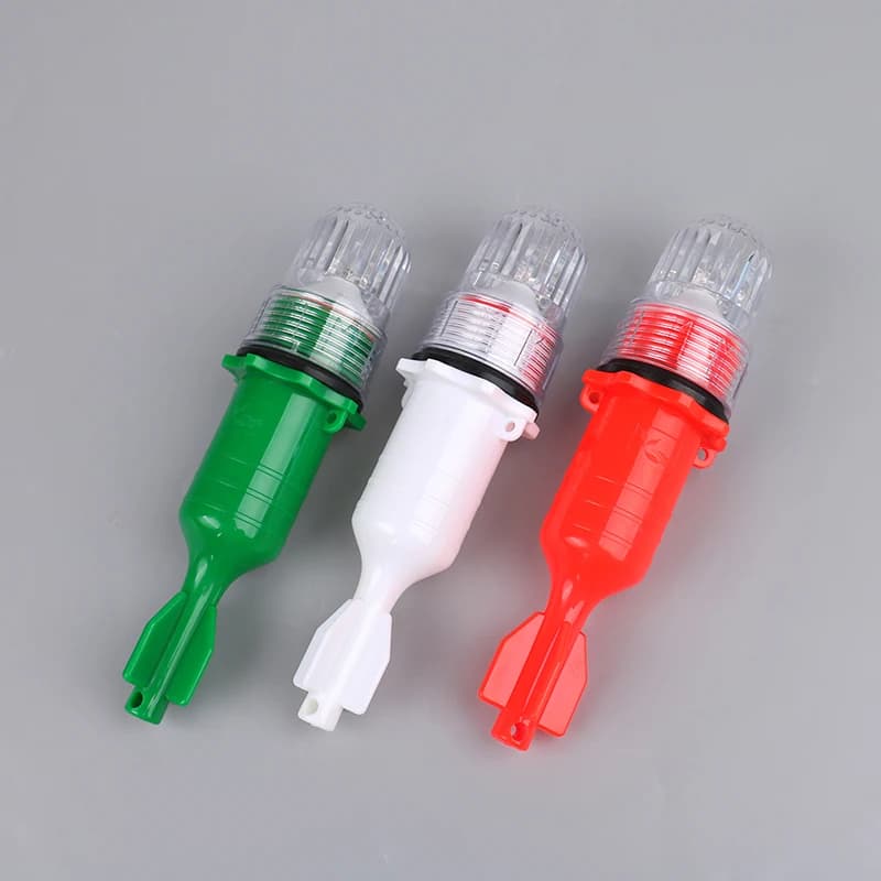 Lampe de pêche sous-marine à double flash - Balise lumineuse pour filets et détection de poissons