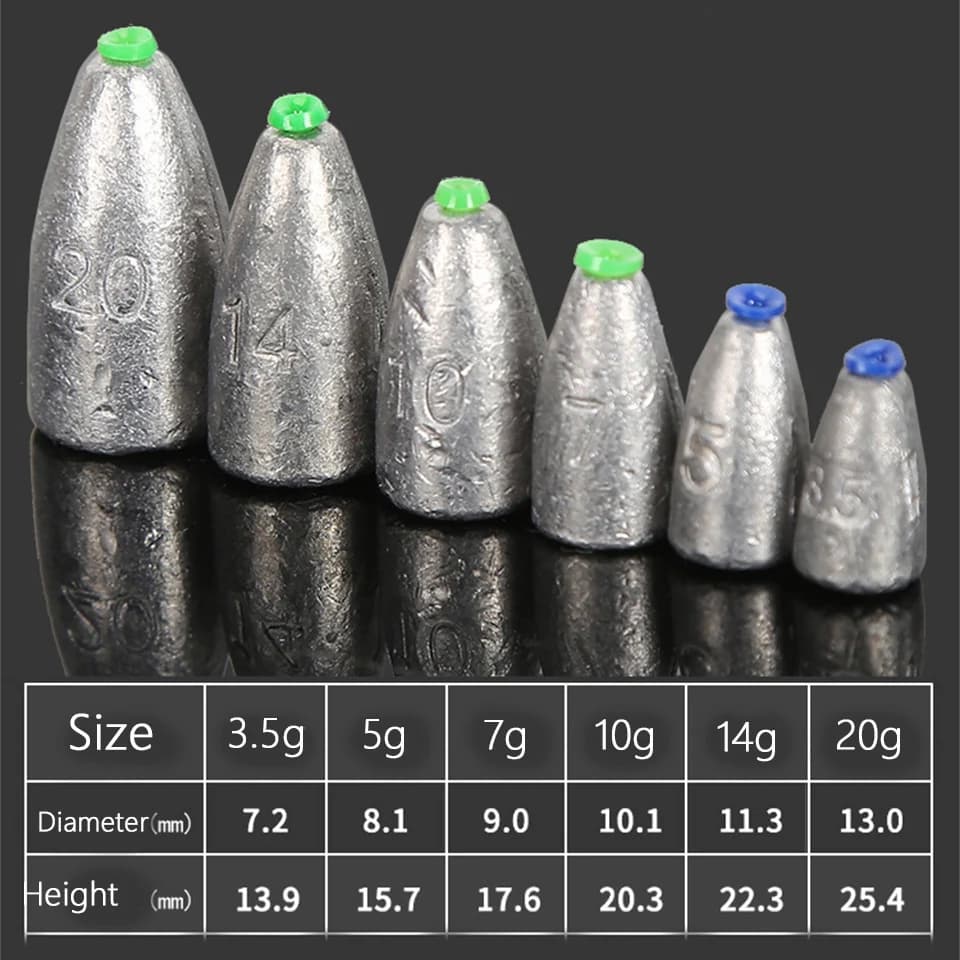 Plombs de pêche plats 10 pièces - Poids de 2g à 20g pour toutes les techniques de pêche en mer