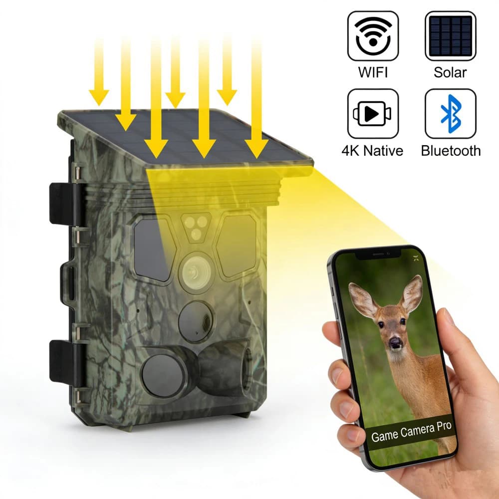 Shotkam caméra de chasse 4K 50MP WiFi Bluetooth vision nocturne 940nm étanche