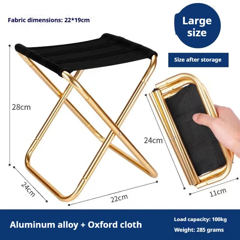 Tabouret pliant camping portable léger alliage aluminium pour pêche randonnée voyage