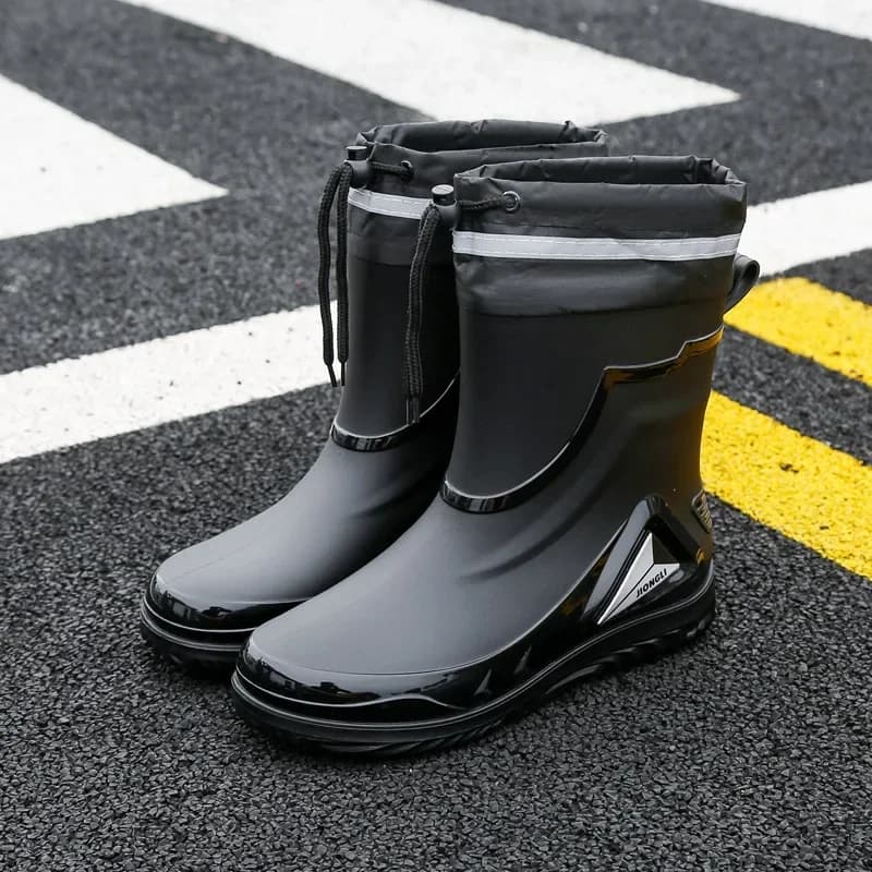 Chaussures pluie homme étanches nouvelle collection semelle EVA doublure polaire pêche hiver