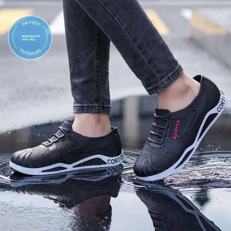 Bottes de pluie grandes tailles pour hommes imperméables anti-dérapantes résistantes - Pêche printemps automne
