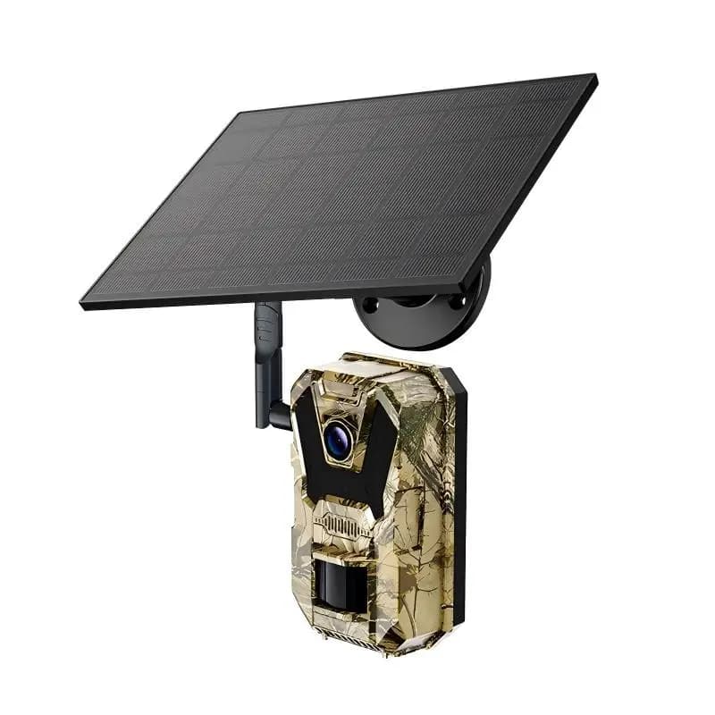 Nouvelle caméra de chasse 4G 4K avec panneau solaire - Détection PIR et application mobile