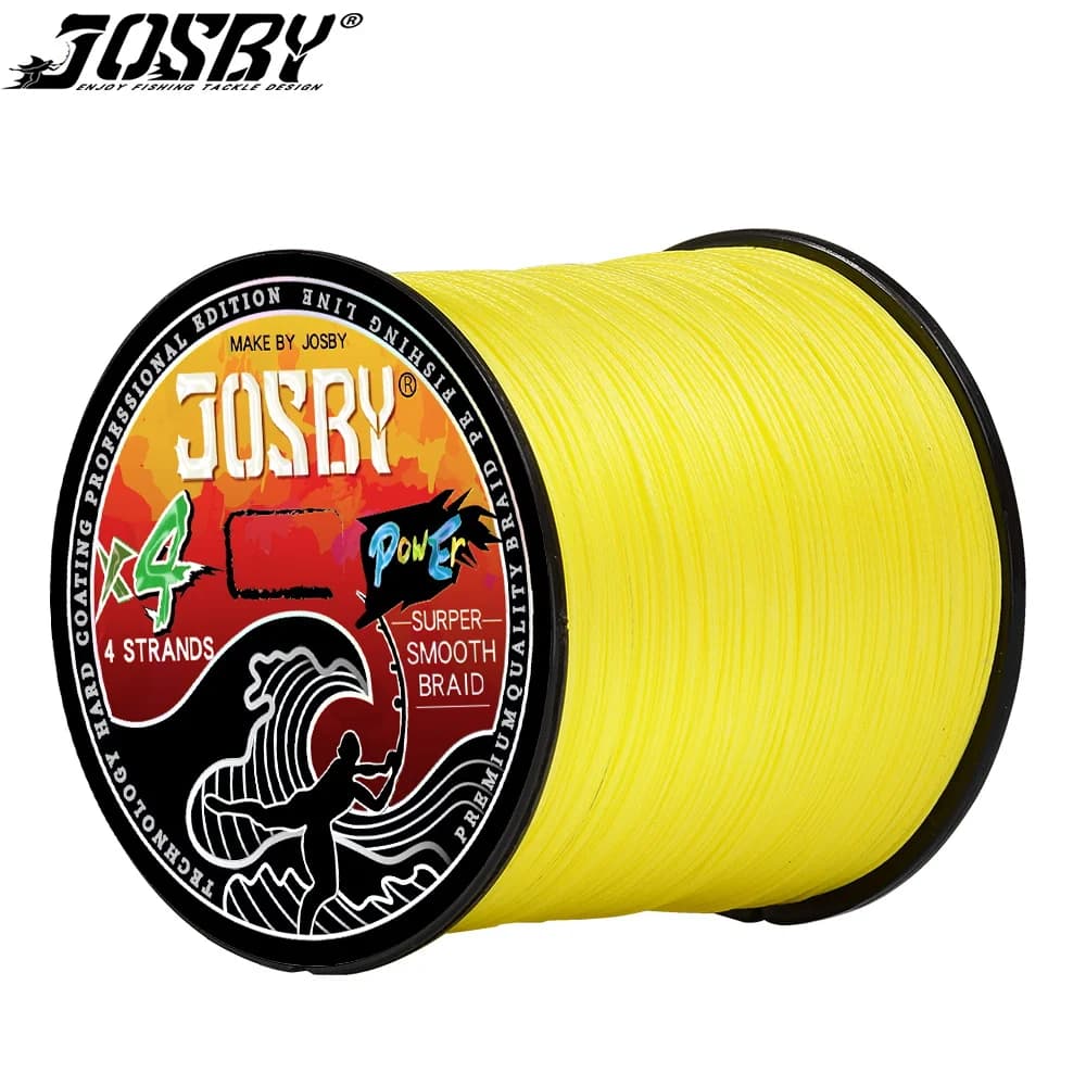 Ligne de pêche JOSBY japonaise 4 brins résistante à l'abrasion pour eau salée - 100M à 1000M