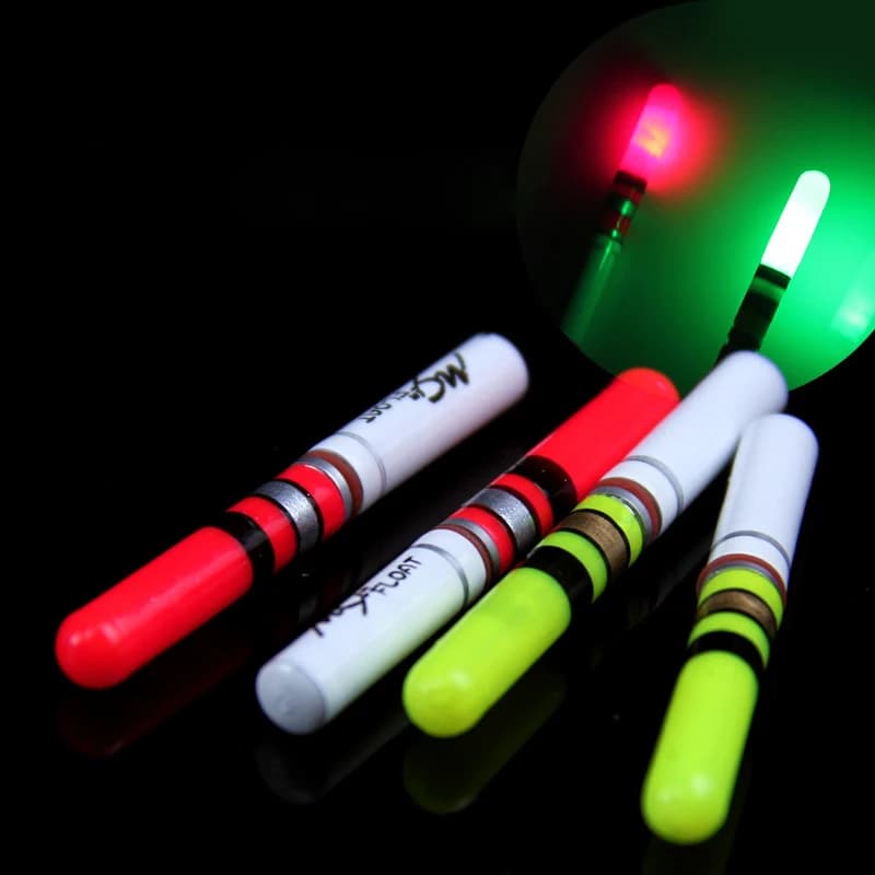 Lot 10 bâtons lumière pêche nocturne avec batterie CR322 LED pour flotteurs lumineux accessoires