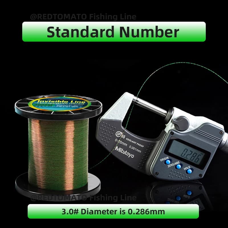 Ligne de pêche invisible 3D spotted 3000M/1000M/500M fluorocarbone pour carpe brochet perche