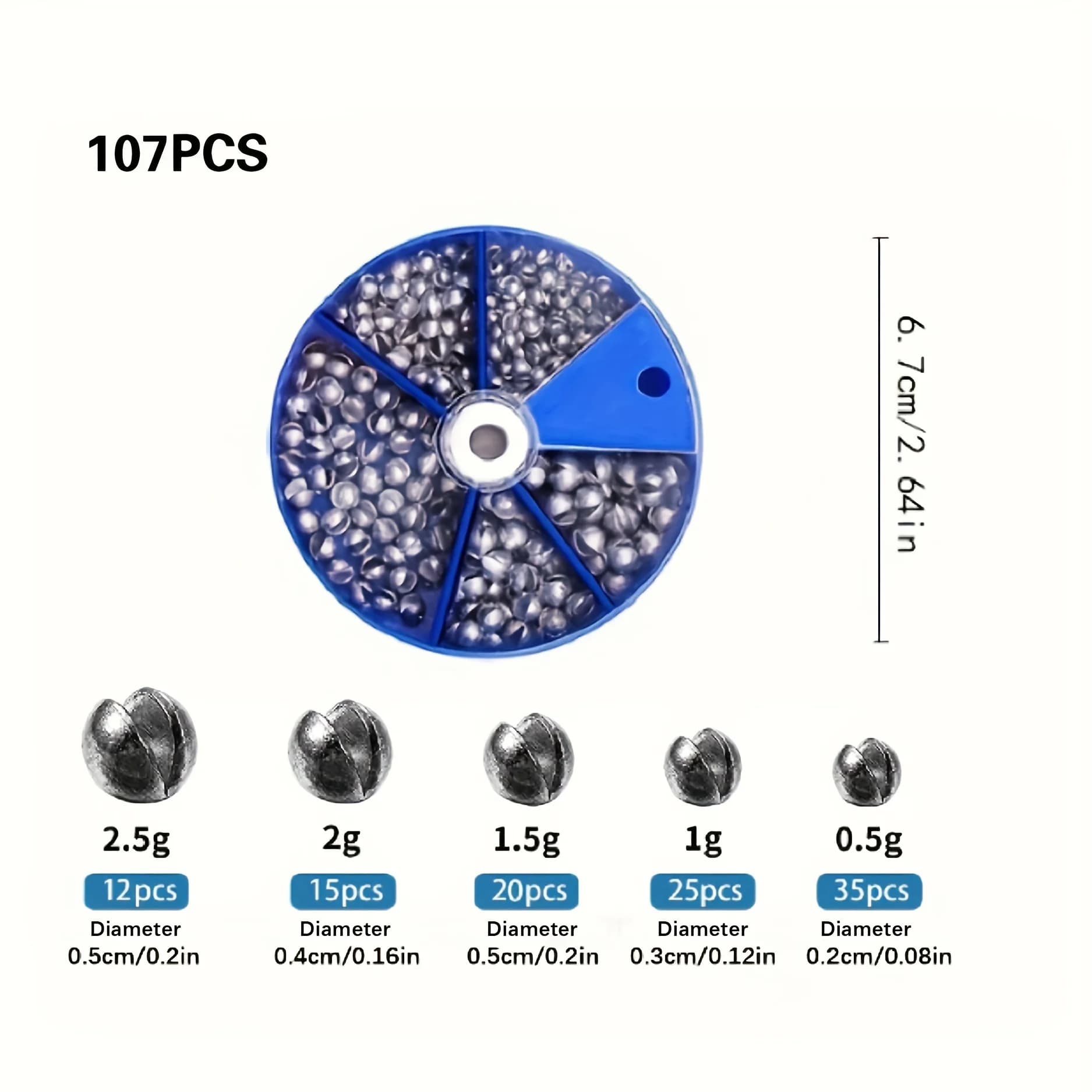 Plombs de pêche démontables ronds, 230 et 107 pièces, plombs split shot pour ligne