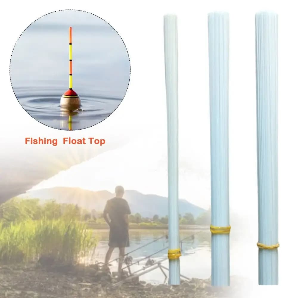 10 Bâtonnets Fibre de Verre Coniques 28cm pour DIY Leurres Calamar Flotteurs et Matériel Queue Pêche