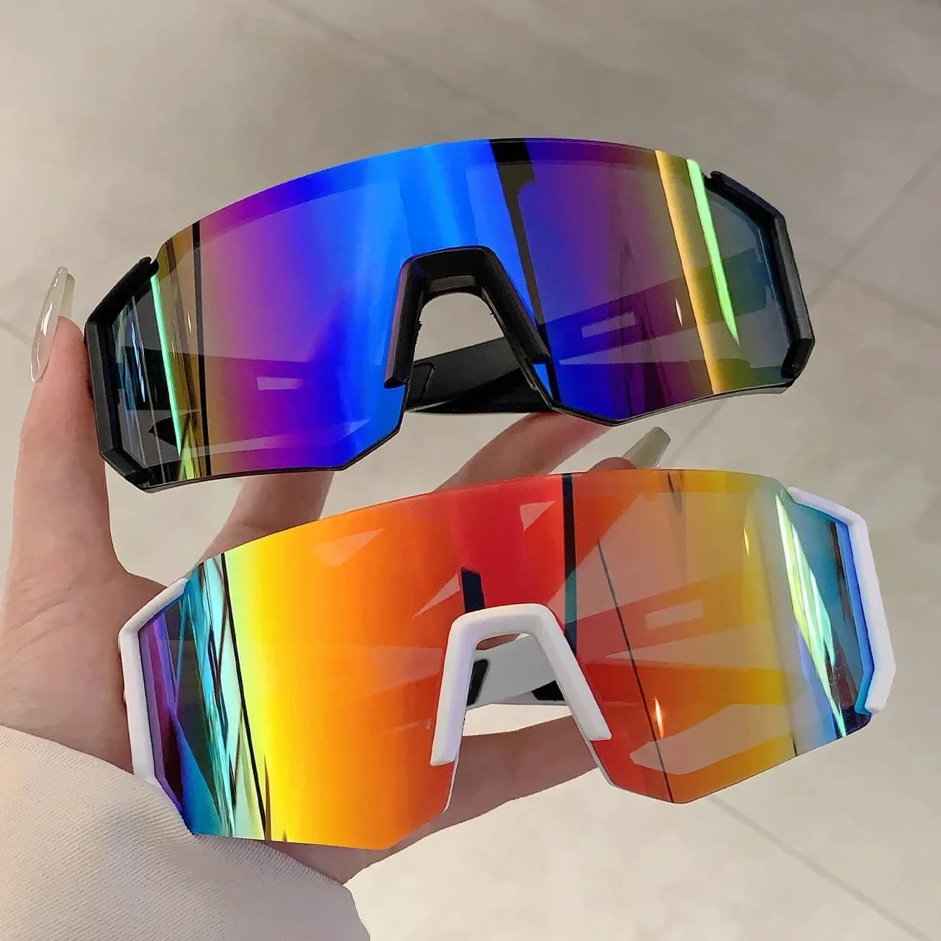 Lunettes de sport extérieur vintage homme femme pêche ski protection vent UV400