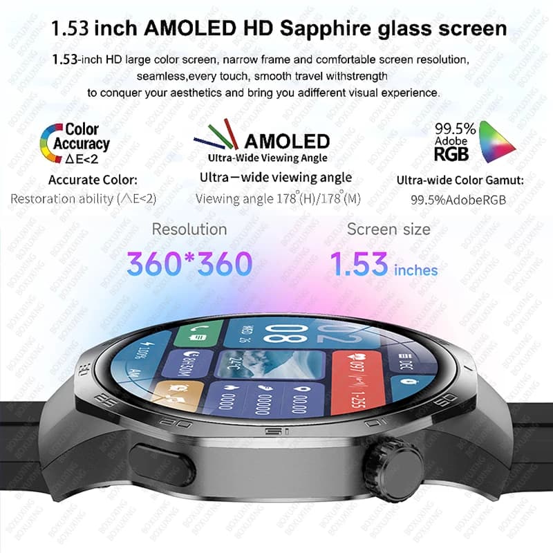 Montre connectée GT5 Pro 2025 homme AMOLED GPS NFC - Smartwatch étanche IP68 avec appels Bluetooth
