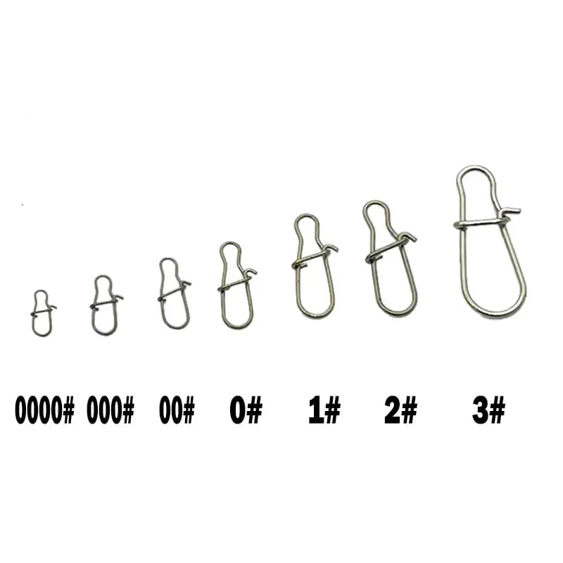 Lot 50 émerillons acier inoxydable pêche - Connecteurs clips bascules accessoires mer leurres