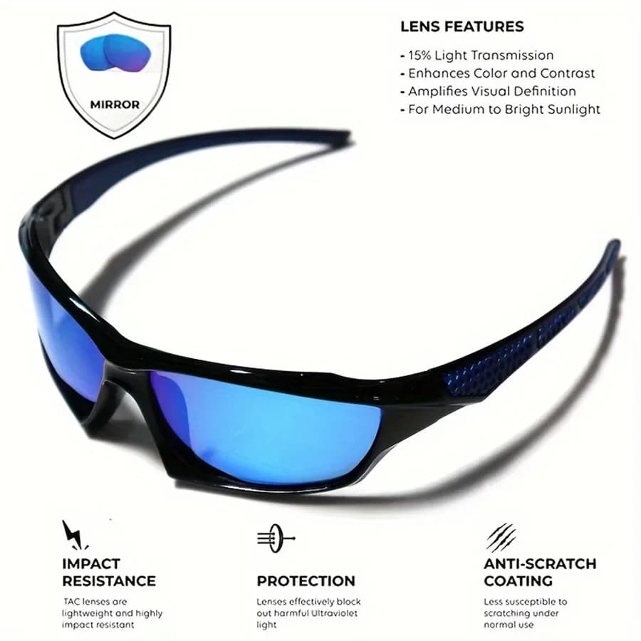 Lunettes de sport mode polarisées UV - Cadre rond métal personnalisable pour hommes et femmes - Protection UV400