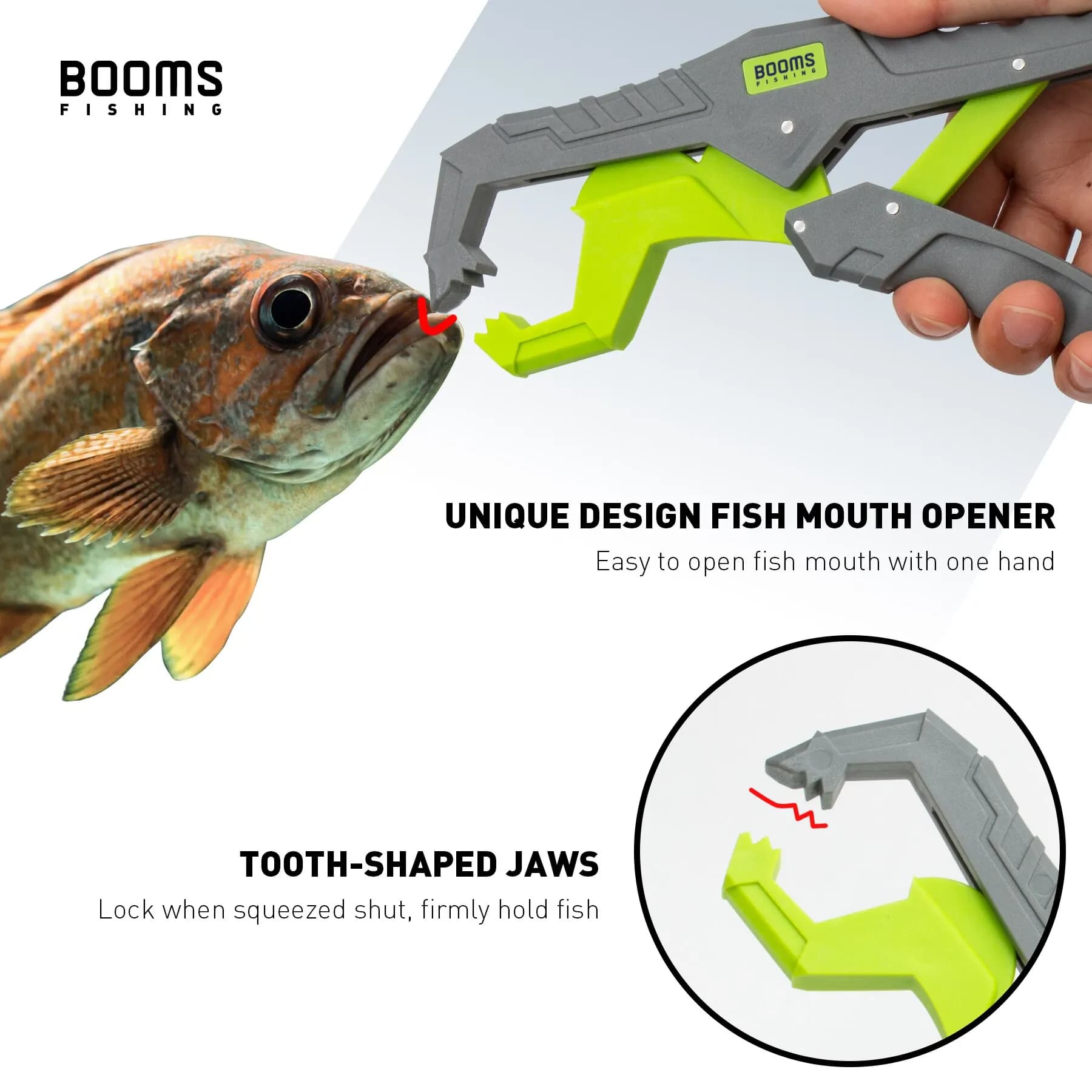 Pince de pêche G05 en fibre de verre avec dragonne, anti-rouille et sécuritaire pour la préservation des poissons