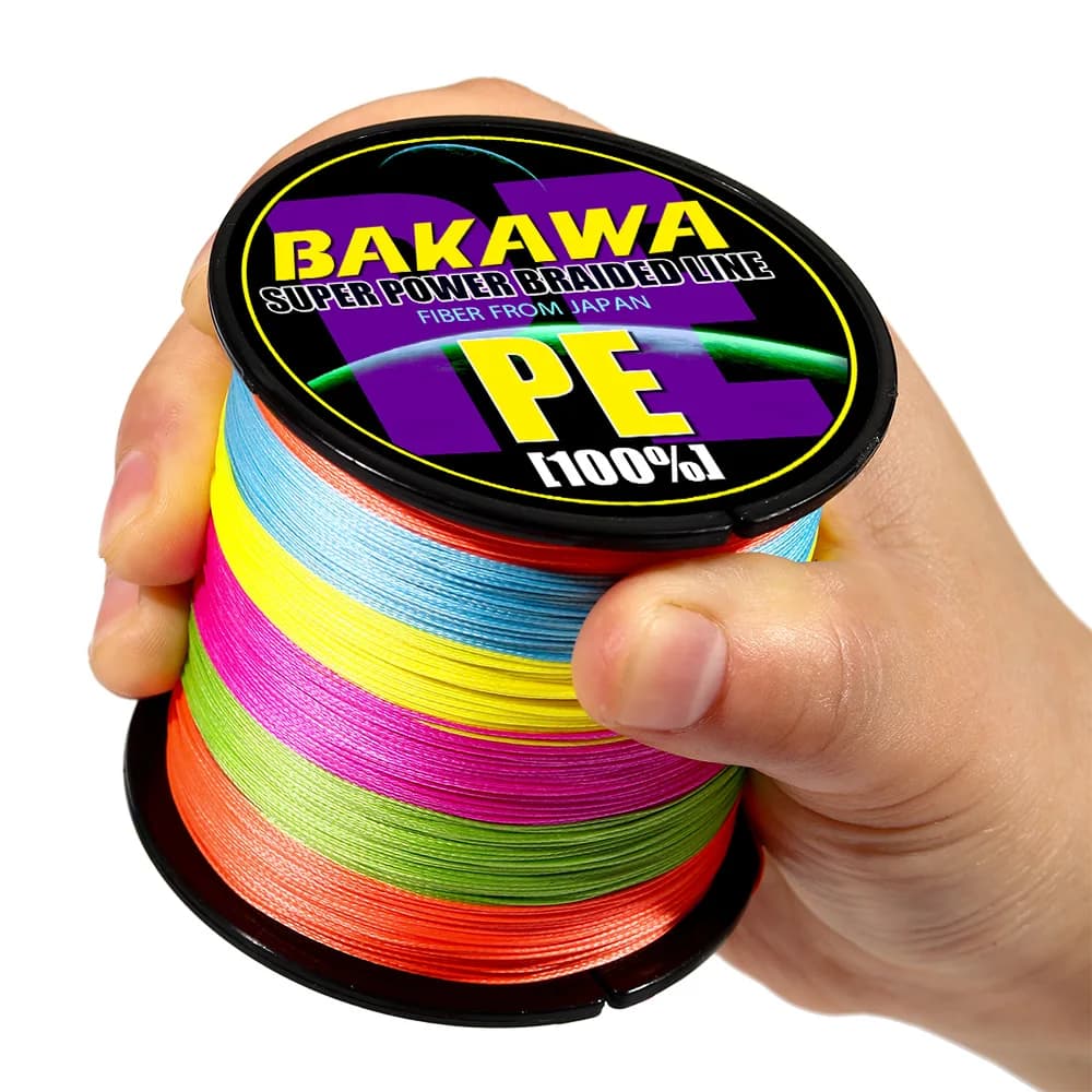 Ligne de pêche BAKAWA PE tressée 4 brins 300m flottante 0.2-0.42mm pour pêche en surface
