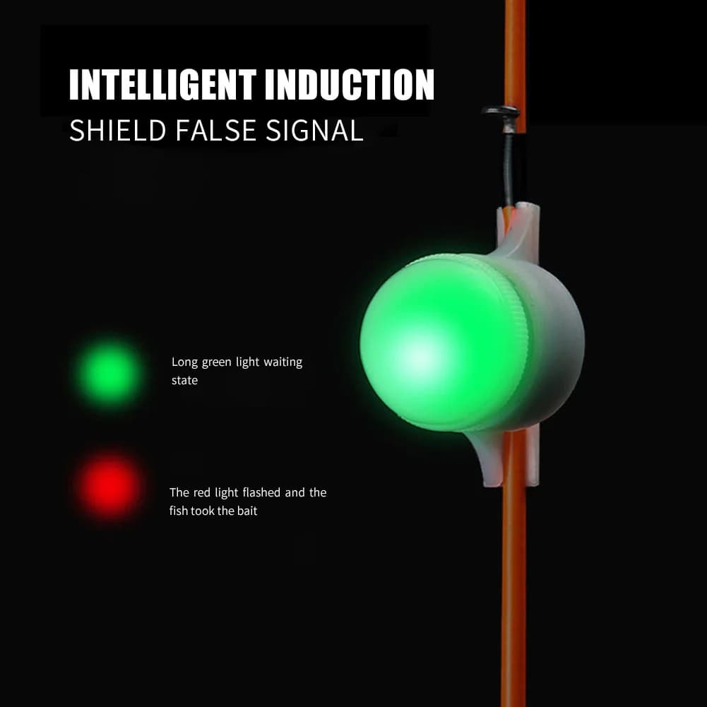 Alarme de touche nocturne à induction lumineuse avec clip LED automatique pour pêche de nuit