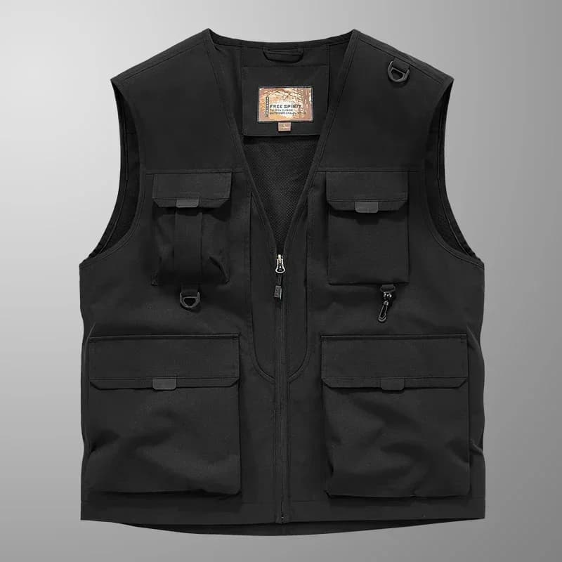 Veste de pêche sans manches Outdoor Casual 2024 - Multi-poches respirante pour photographes et pêcheurs
