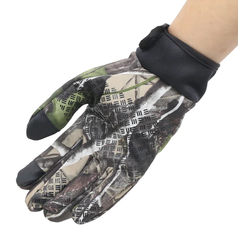 Gants camouflage homme anti-dérapants - Pêche, vélo et sports outdoor avec compatibilité écran tactile
