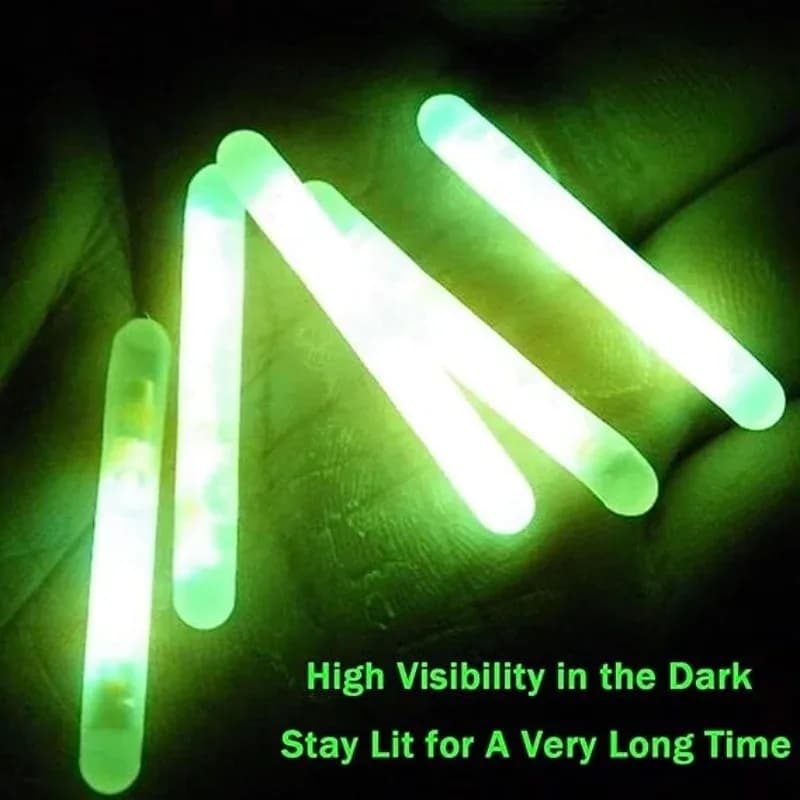 10 à 50 bâtons lumineux fluorescents pour pêche de nuit, lumière pour canne et flotteurs, accessoires rouge vif