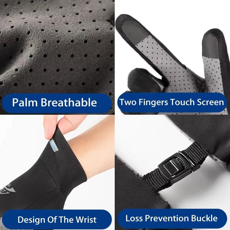 Gants soie glacée pêche vélo breathable légers anti-UV doigts entiers été
