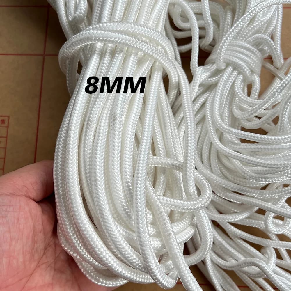 Corde d'amarrage nylon tressé 5-8mm 20m pour bateau et kayak - Ligne de pêche robuste