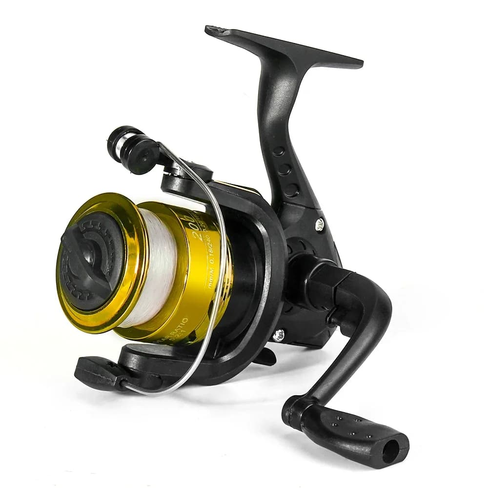 Moulinet spinning DNDYUJU 5.2:1 avec ligne et leurre - Roue plastique pour pêche au lancer